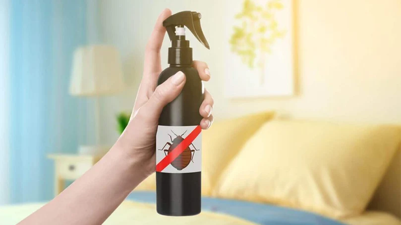 een afbeelding van bedwantspray