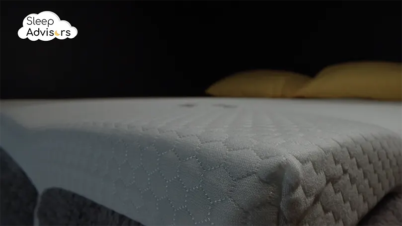 Panda matras topper van dichtbij bekeken in onze video review