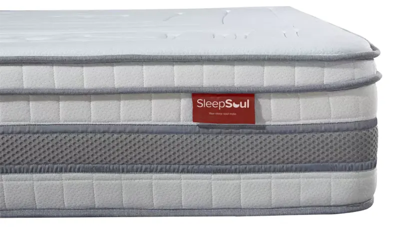 Een close-up afbeelding van het Sleepsoul Wish 3000 Series Pocket Cool Gel matras.