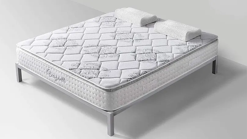 Een afbeelding van een pluche pillow top matras.