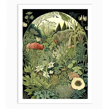 Bodnant Garden, Verenigd Koninkrijk Vintage Botanical Art Print