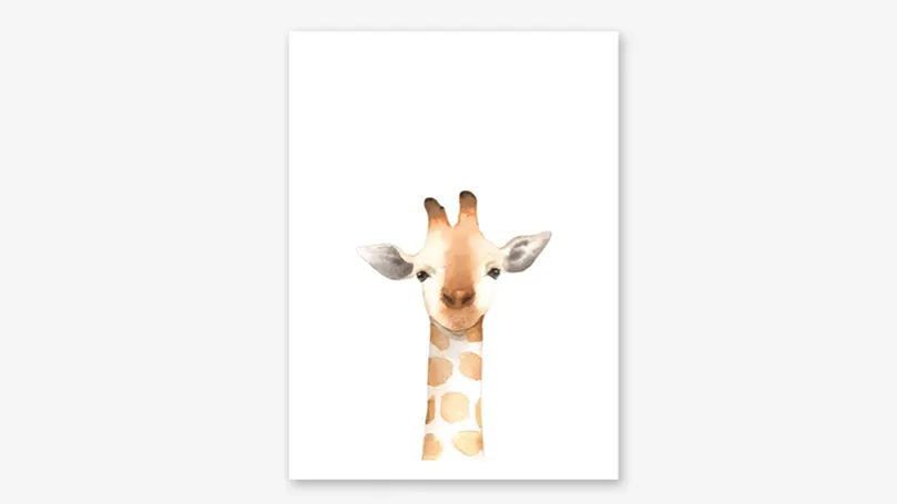 kwekerij-giraffe-kunst-print