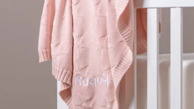 gepersonaliseerde-roze-ster-jacquard-deken