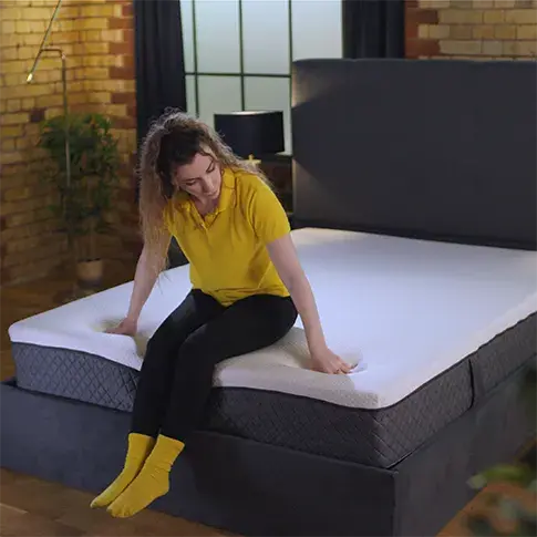 onze recensent Connie testte de randondersteuning van het Emma Nextgen Premium matras